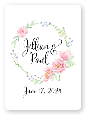 Custom Wedding Playing Cards - Wreath Design main image